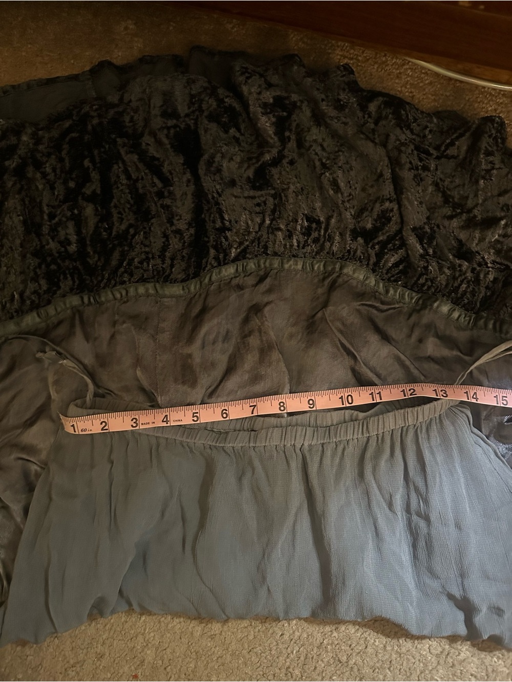 Vintage 00s Grey Ombre Boho Tiered Maxi Skirt π€Large π€ whimsygoth - Picture 9 of 13